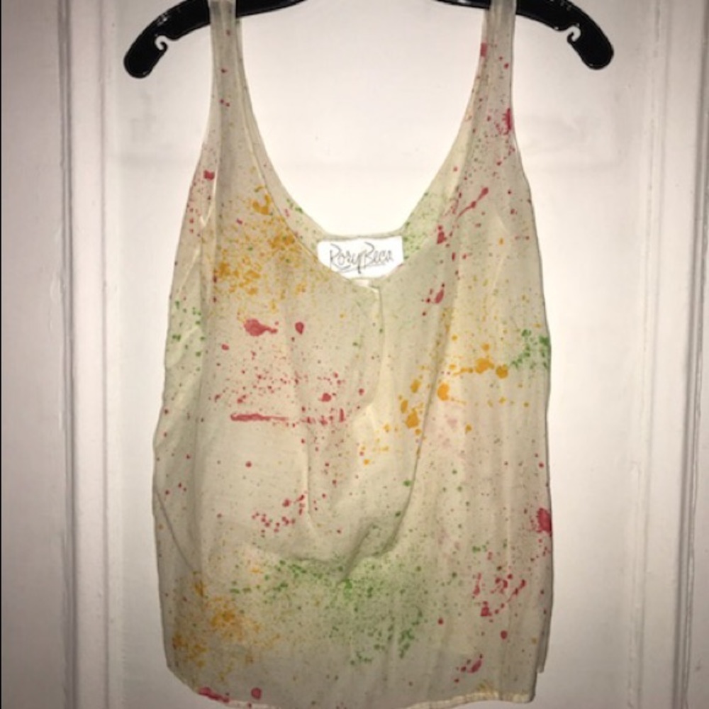 Rory Beca splatter paint tank top.